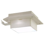 Lámparas solares cuadradas de exterior blancas 12 uds LED 12 cm