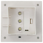 Lámparas solares cuadradas de exterior blancas 12 uds LED 12 cm