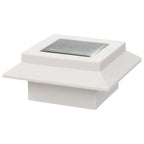 Lámparas solares cuadradas de exterior blancas 12 uds LED 12 cm