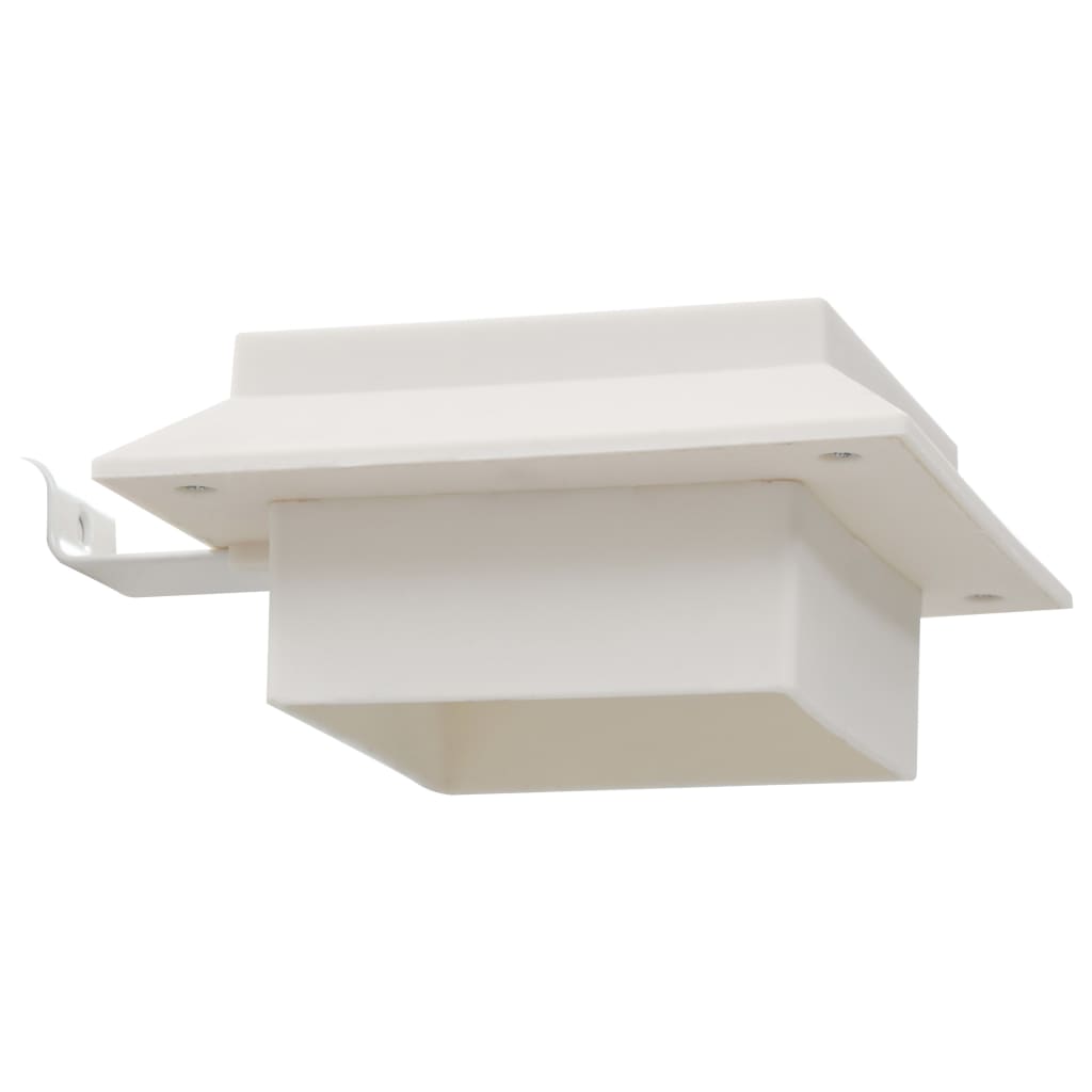 Lámparas solares cuadradas de exterior blancas 12 uds LED 12 cm