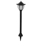 Lámparas solares de exterior negras LED 6 uds