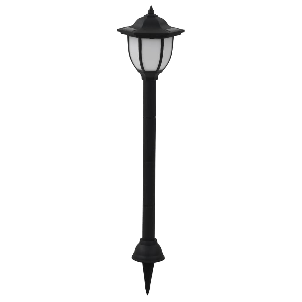 Lámparas solares de exterior negras LED 6 uds