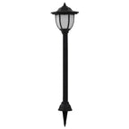 Lámparas solares de exterior negras LED 6 uds