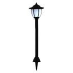 Lámparas solares de exterior negras LED 6 uds