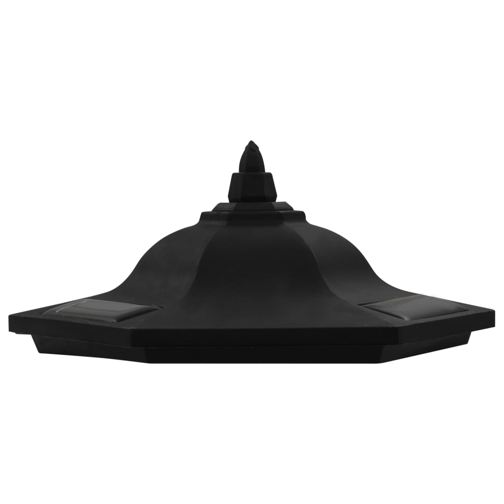 Lámparas solares de exterior negras LED 6 uds