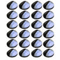 24-piece Round Black LED Outdoor Solar Wall Lights