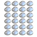 Lámparas solares LED de pared exterior redonda 24 uds plateadas
