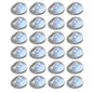 Candeeiros de parede solares LED redondos para exterior, 24 unidades, prateados