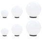 Set of 6 spherical LED globe lamps PMMA 20/30/40 cm