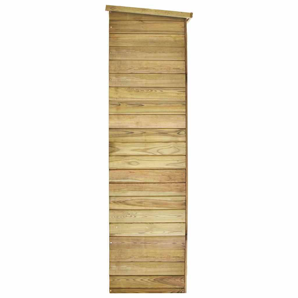 Caseta herramientas jardín madera pino impregnada 123x50x171 cm