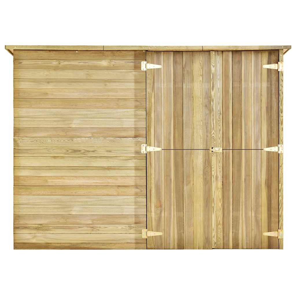 Cobertizo para jardín de madera pino impregnada 232x110x170 cm