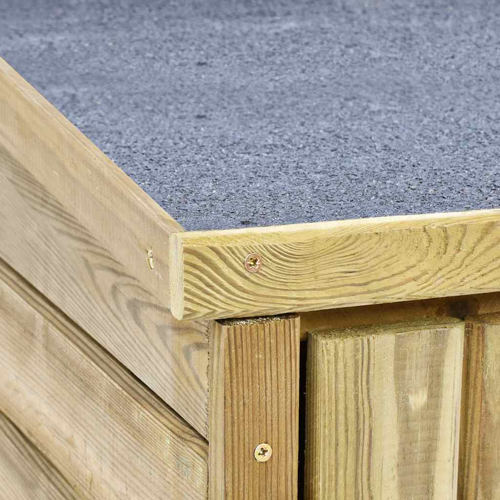 Cobertizo para jardín de madera pino impregnada 232x110x170 cm