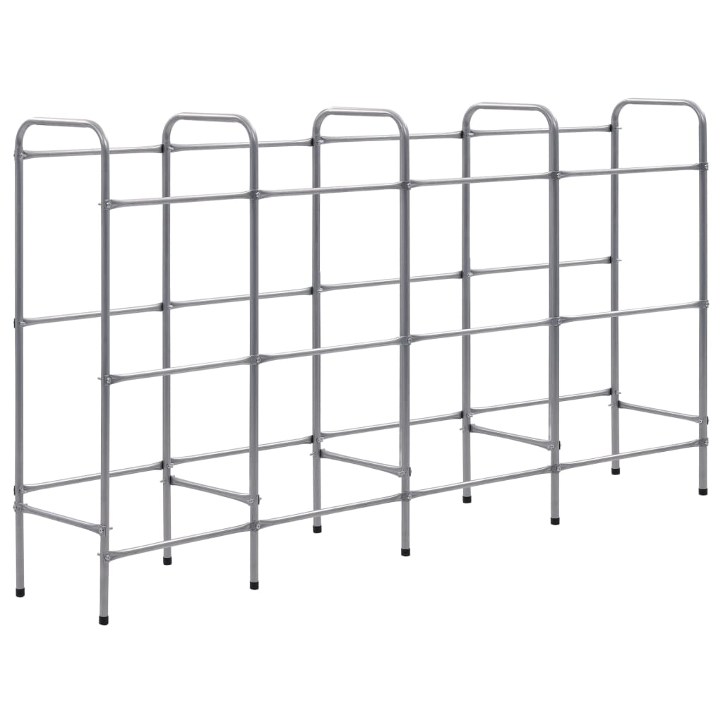 Estantería almacenaje para 12 cajas acero plateado 190x33x116cm