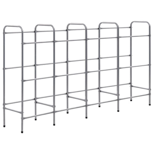 Estantería almacenaje para 12 cajas acero plateado 190x33x116cm