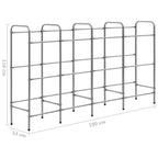 Estantería almacenaje para 12 cajas acero plateado 190x33x116cm