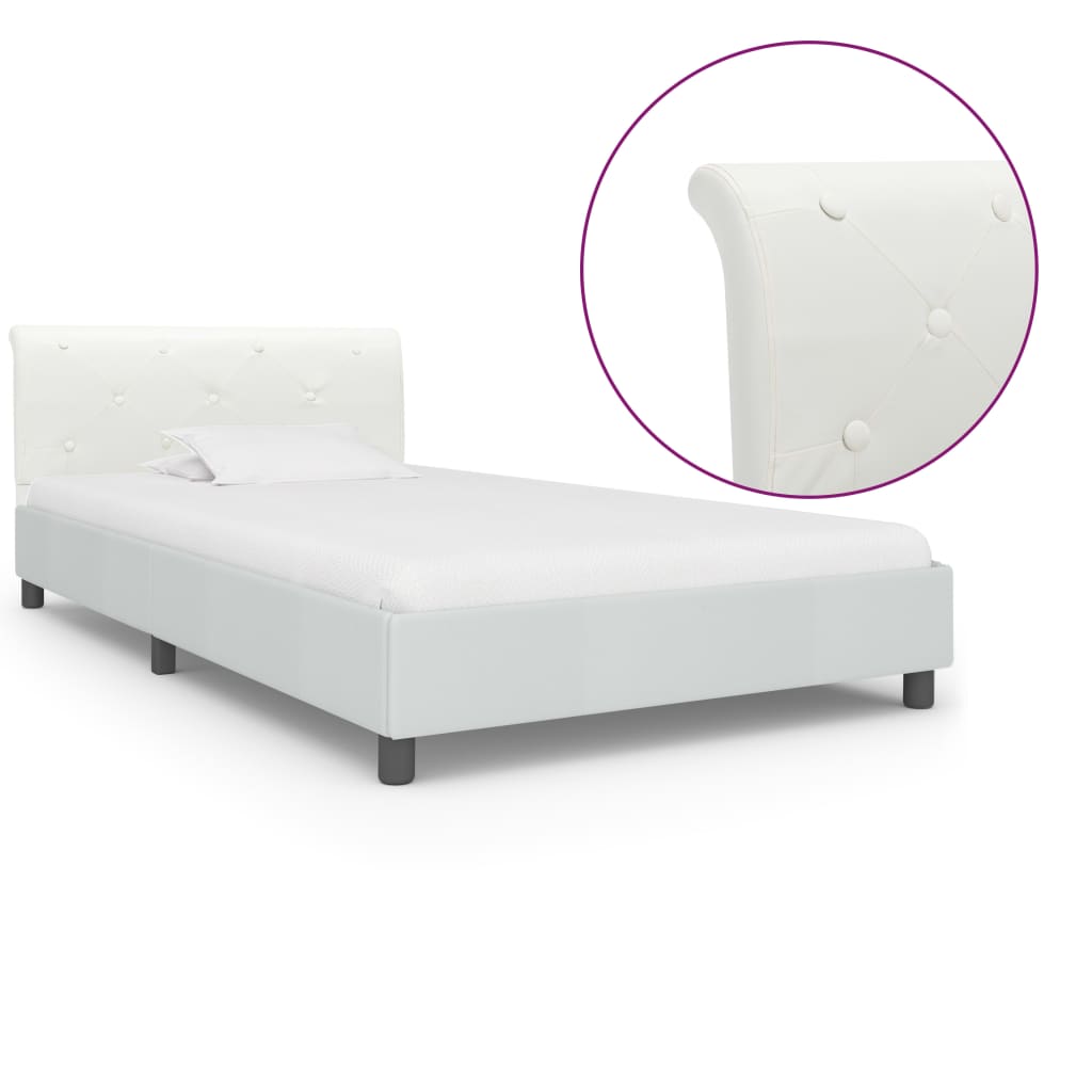 Brown Faux Suede Bed Frame without Mattress 90x200cm
