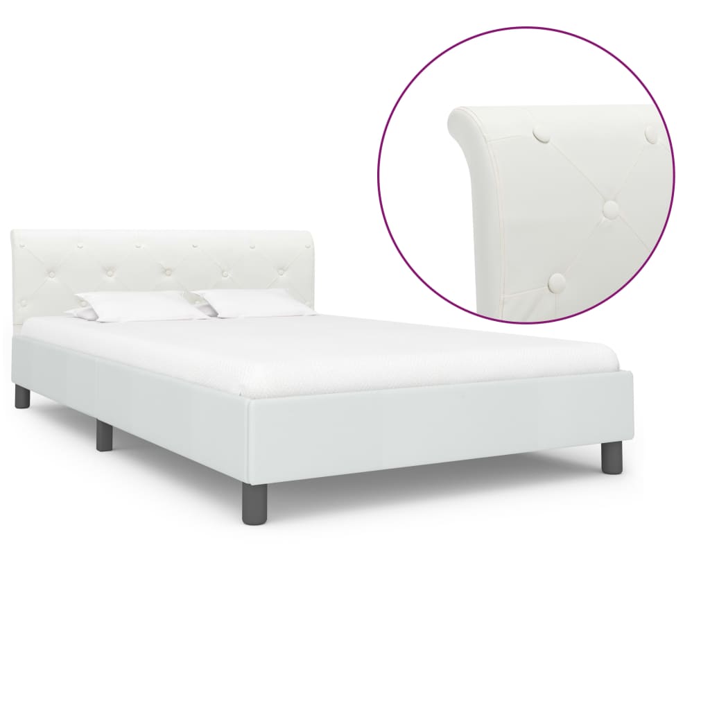 Brown Faux Suede Bed Frame without Mattress 90x200cm