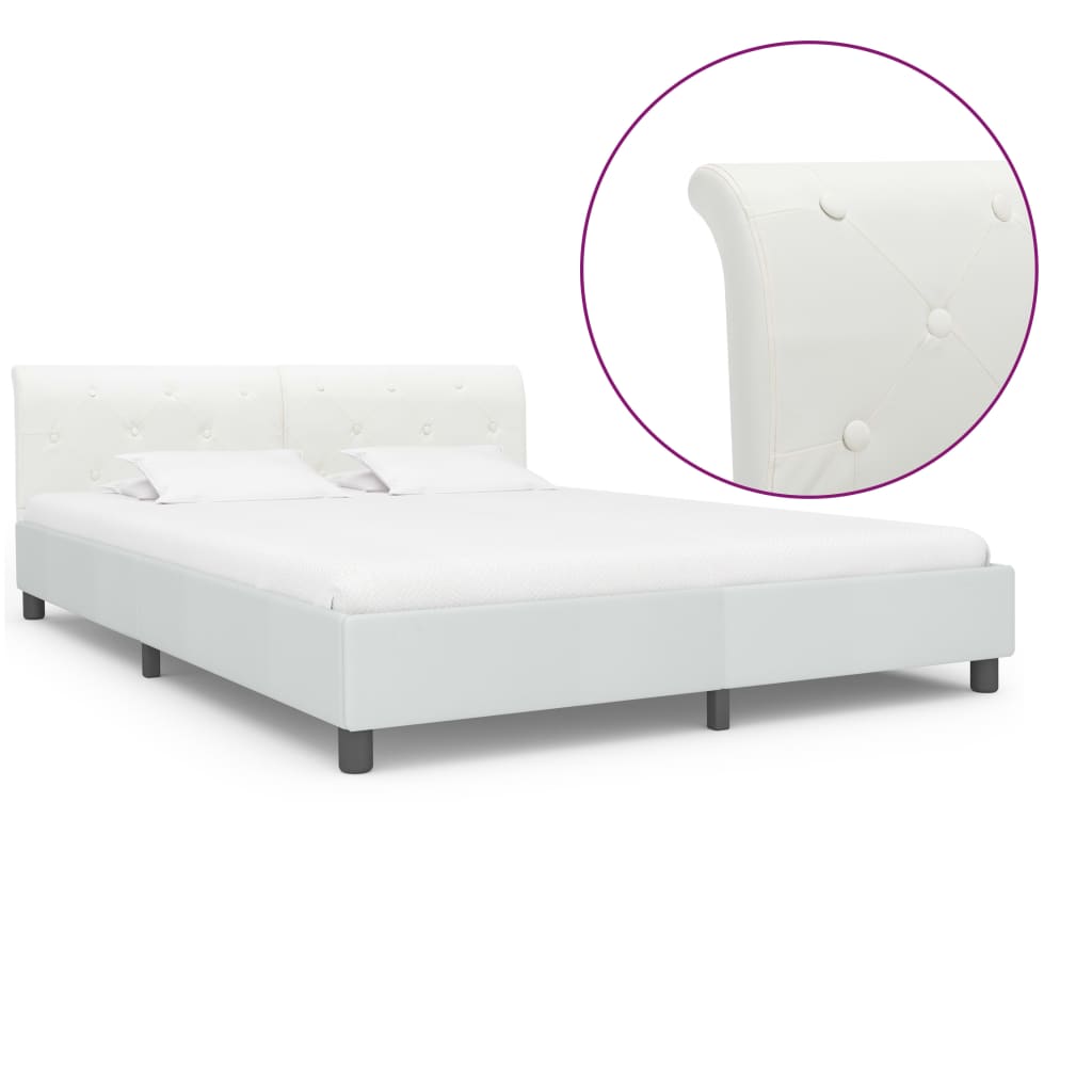 Brown Faux Suede Bed Frame without Mattress 90x200cm