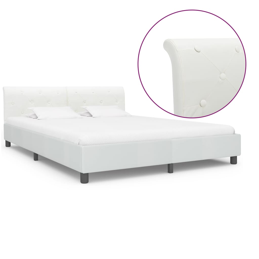 Brown Faux Suede Bed Frame without Mattress 90x200cm