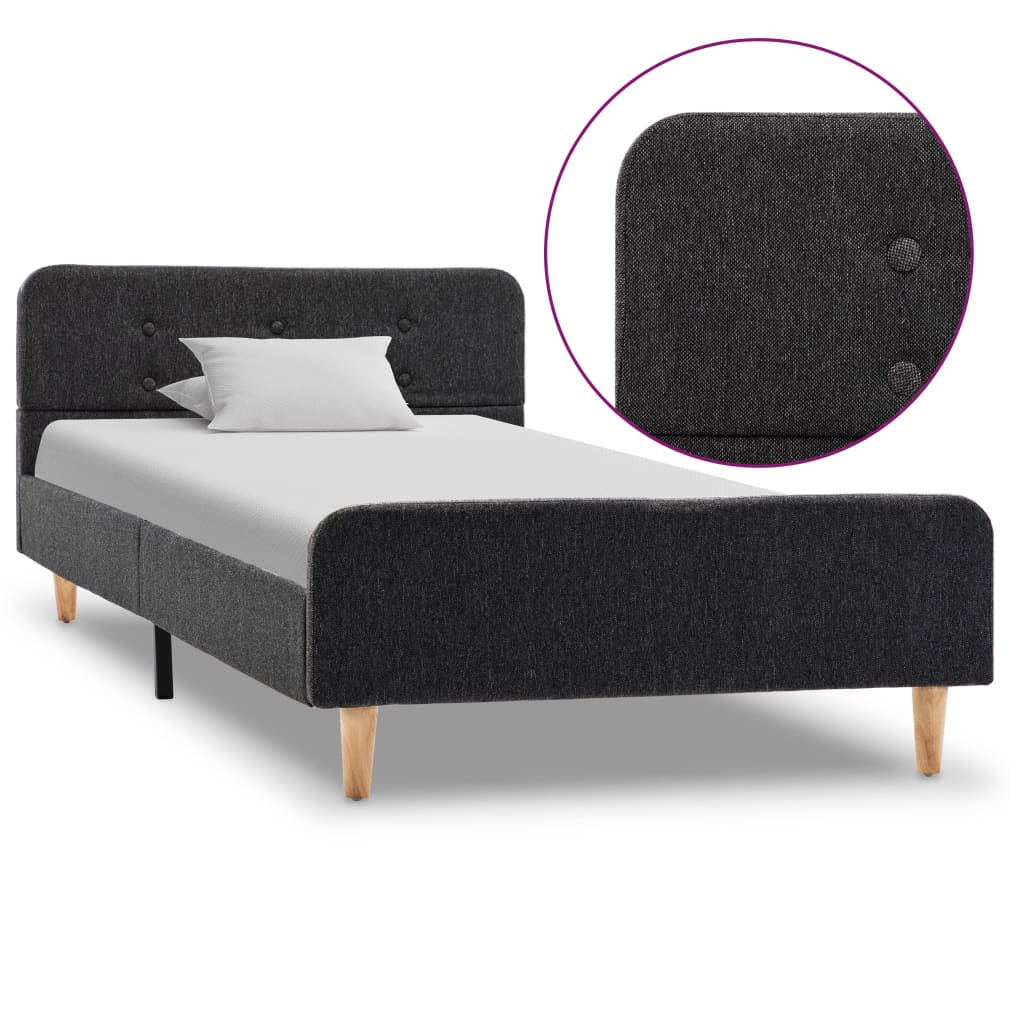 Brown Faux Suede Bed Frame without Mattress 90x200cm
