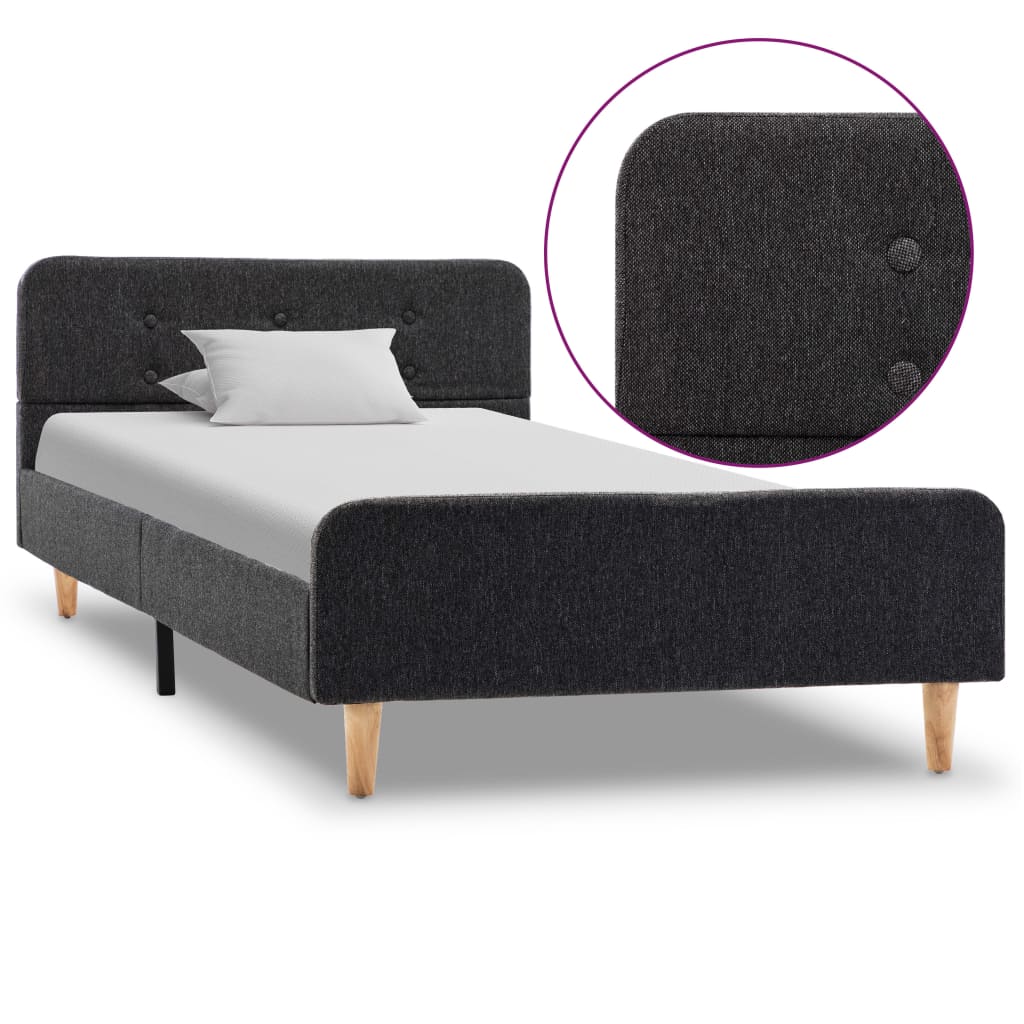 Brown Faux Suede Bed Frame without Mattress 90x200cm