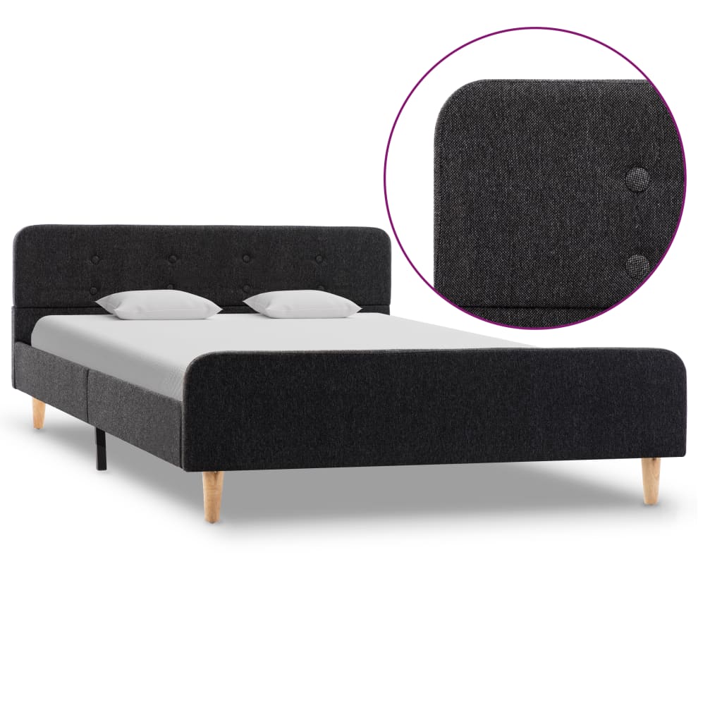 Brown Faux Suede Bed Frame without Mattress 90x200cm