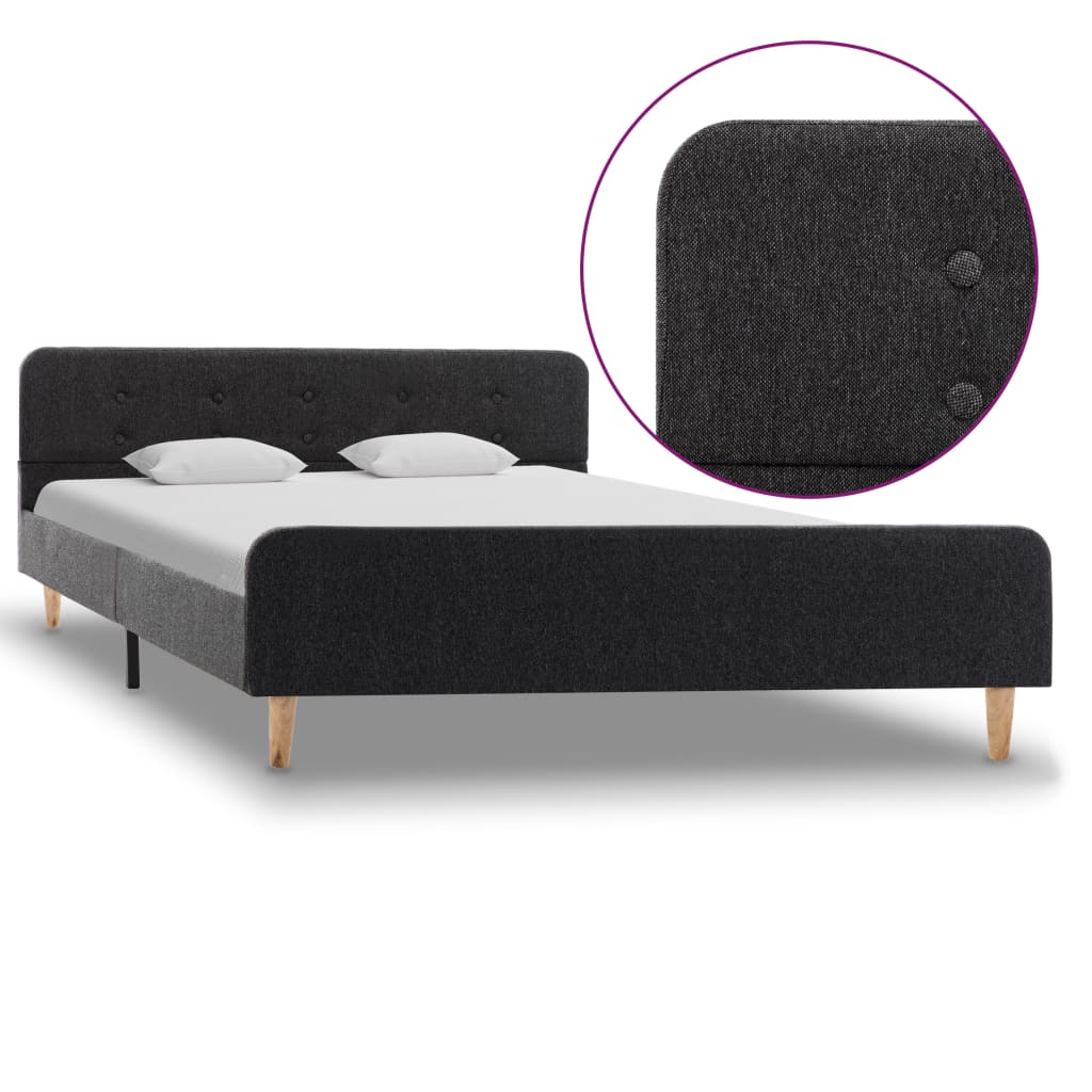 Brown Faux Suede Bed Frame without Mattress 90x200cm