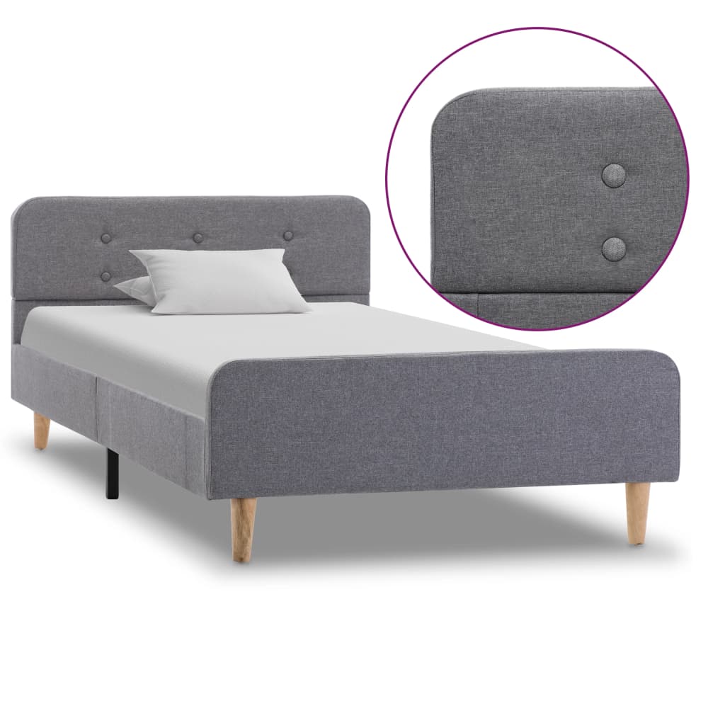 Bed frame without mattress faux leather cappuccino 140x200cm