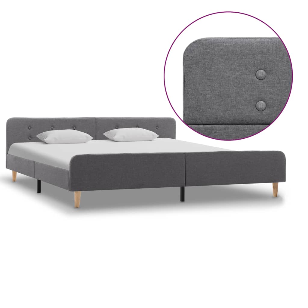 Brown Faux Suede Bed Frame without Mattress 90x200cm