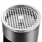 Papelera con cenicero de acero gris 30 L