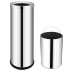 Cubo de basura para hotel de acero inoxidable 32 L