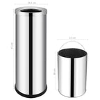 Cubo de basura para hotel de acero inoxidable 32 L