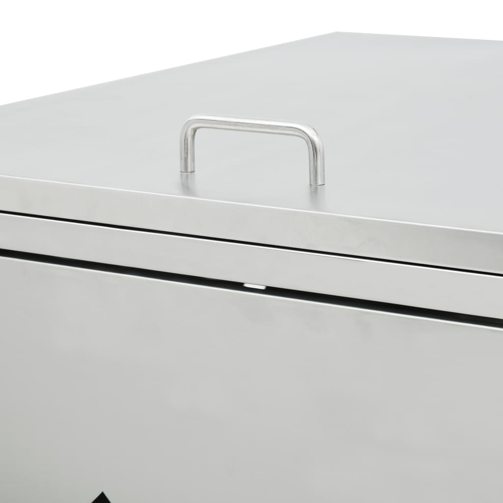 Cobertizo contenedor de basura cuádruple acero inoxidable 240L