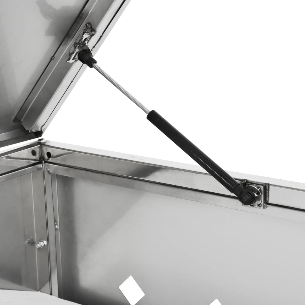 Cobertizo contenedor de basura cuádruple acero inoxidable 240L