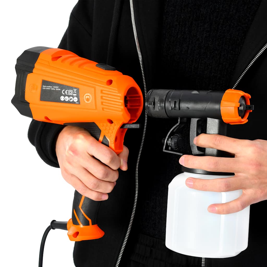Pistola de pintura eléctrica con 3 tamaños boquilla 500W 800ml