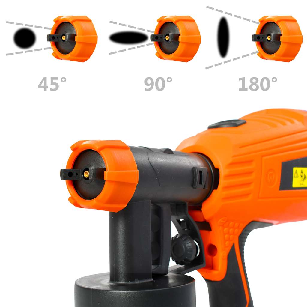 Pistola de pintura eléctrica con 3 tamaños boquilla 500W 800ml