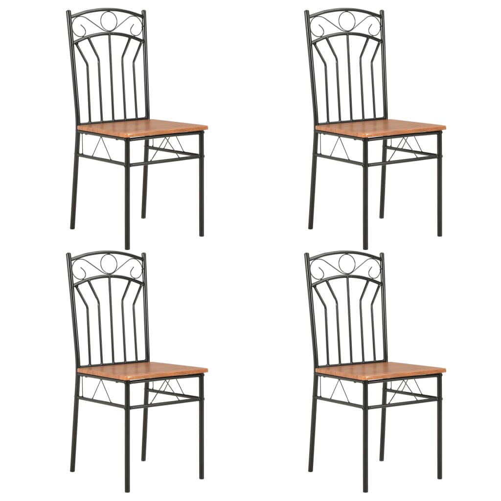 Sillas de comedor 2 unidades MDF marrón