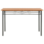 Conjunto de comedor 7 piezas MDF y acero marrón