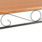 Conjunto de comedor 7 piezas MDF y acero marrón