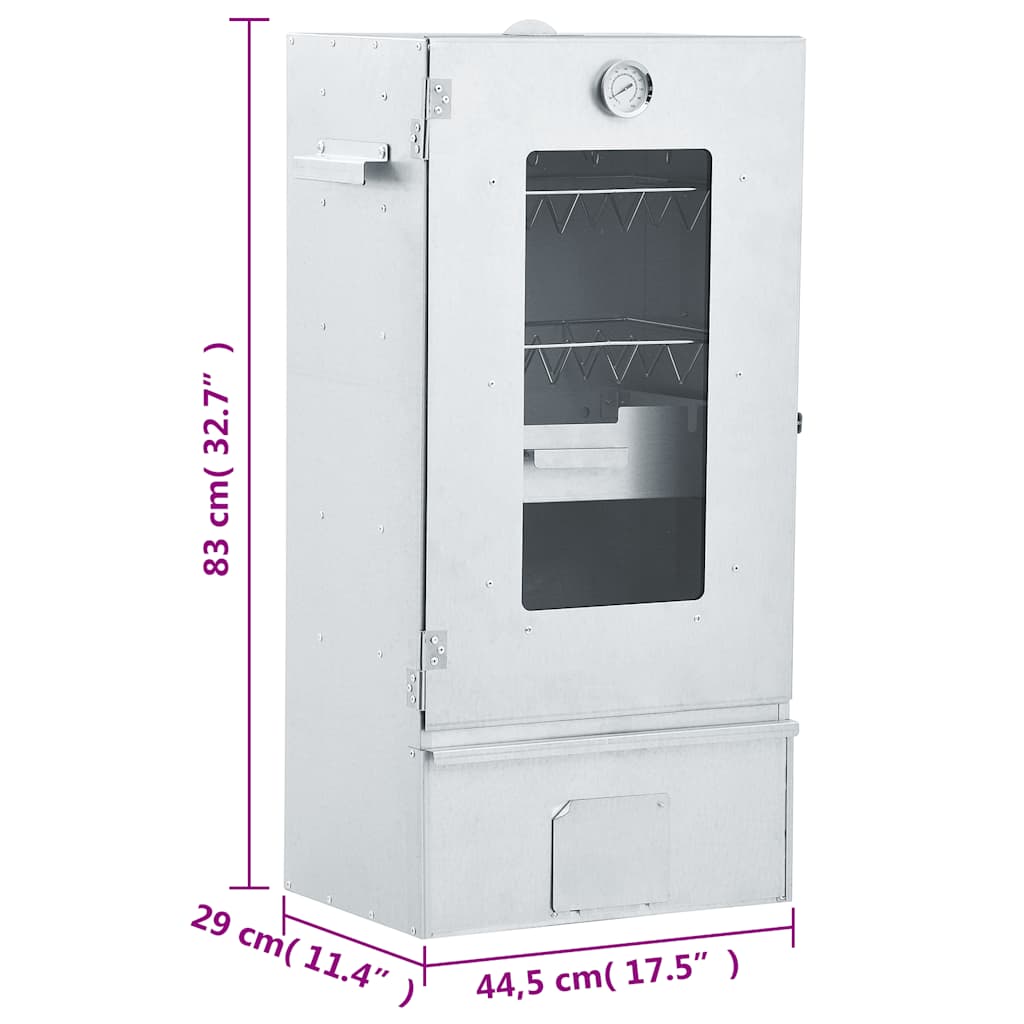 Horno ahumador barbacoa 1 kg de virutas de madera 44,5x29x83 cm