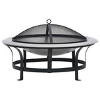 Brasero de jardín con parrilla acero inoxidable 76 cm
