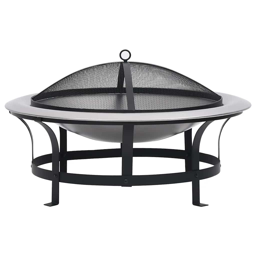 Brasero de jardín con parrilla acero inoxidable 76 cm