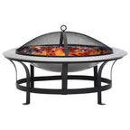 Brasero de jardín con parrilla acero inoxidable 76 cm