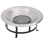 Brasero de jardín con parrilla acero inoxidable 76 cm