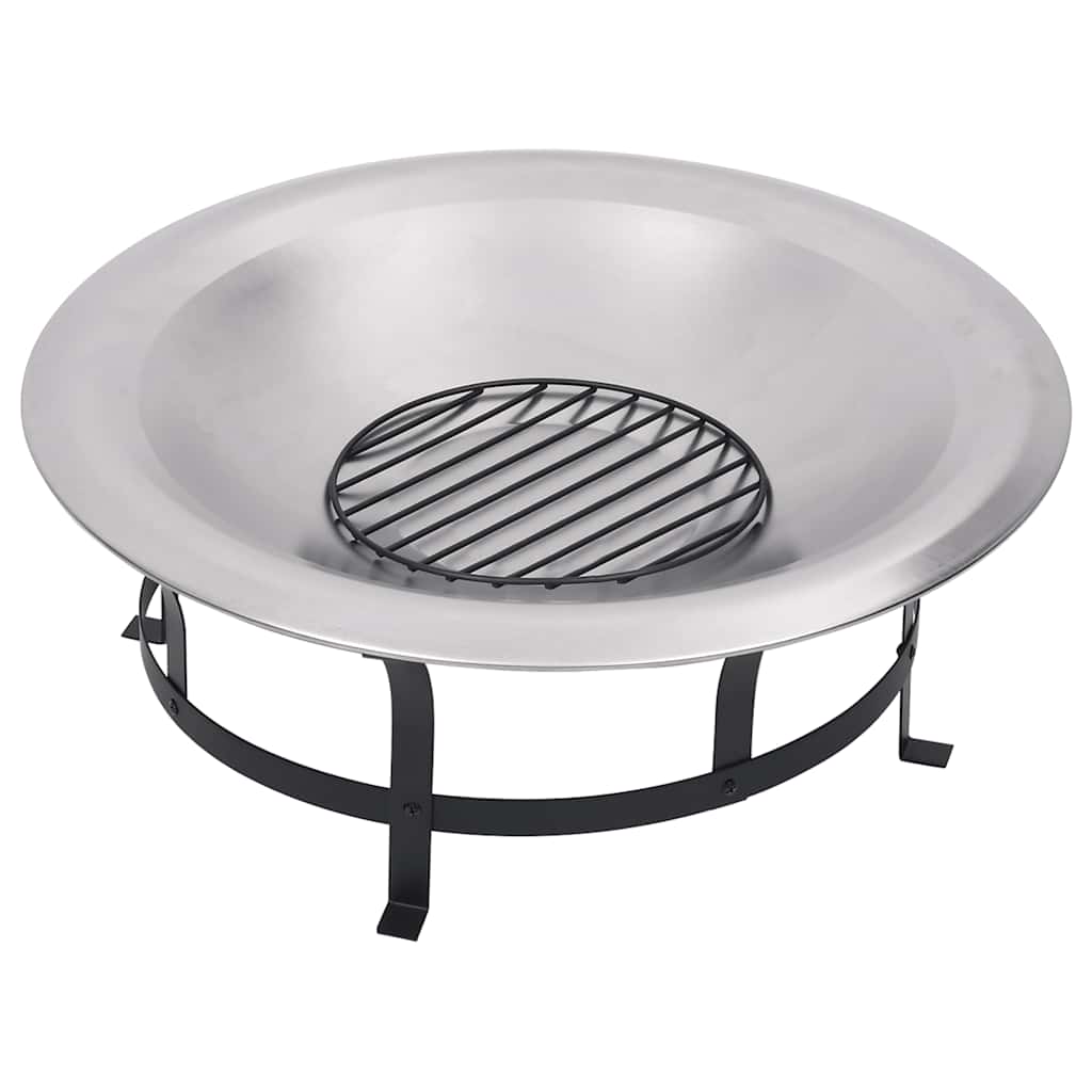 Brasero de jardín con parrilla acero inoxidable 76 cm