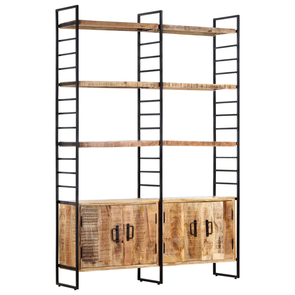 Estantería de 3 niveles de madera maciza de acacia 40x30x80 cm