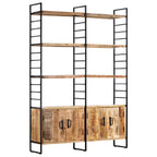 Estantería de 3 niveles de madera maciza de acacia 40x30x80 cm