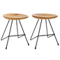 Taburetes de cocina 2 unidades madera de teca maciza