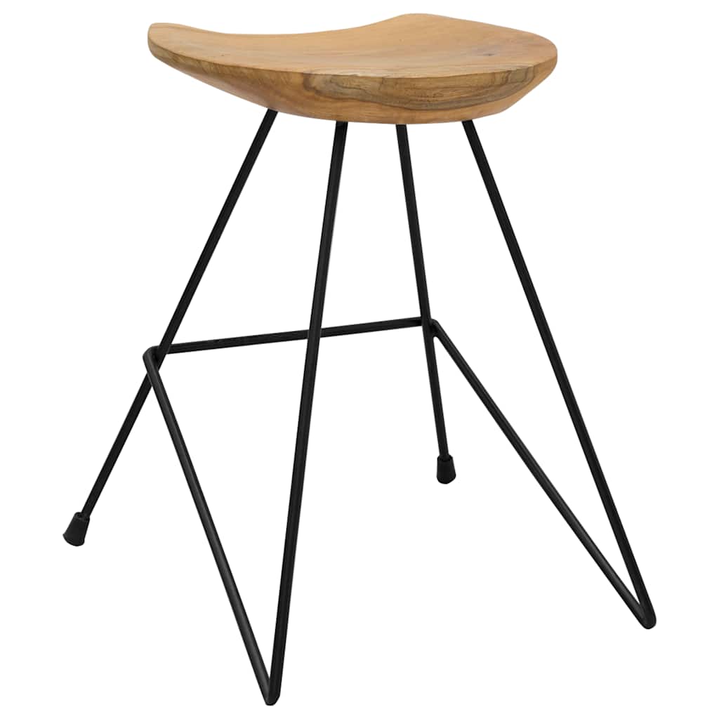Taburetes de cocina 2 unidades madera de teca maciza