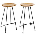 Taburetes de cocina 2 unidades madera maciza de teca